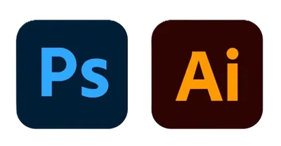 Adobe Photoshop és Illustrator logó